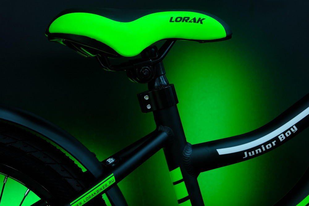 Lorak Junior 16 Boy Матовый Чёрный/Зелёный