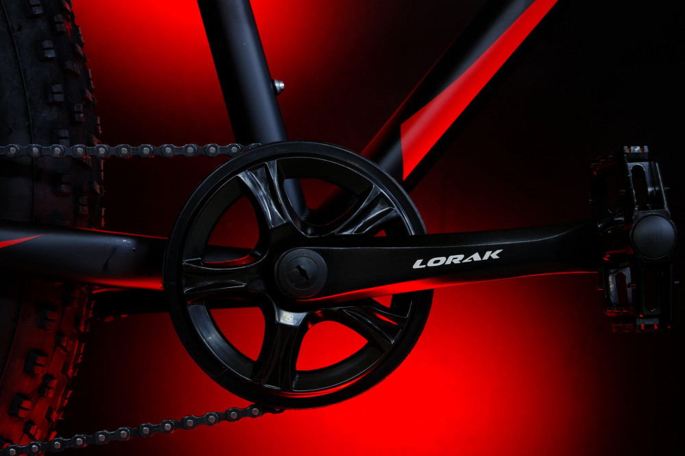 LORAK FAT Safe 26 Матовый Чёрный/Красный рама 21 (на рост 183-190)
